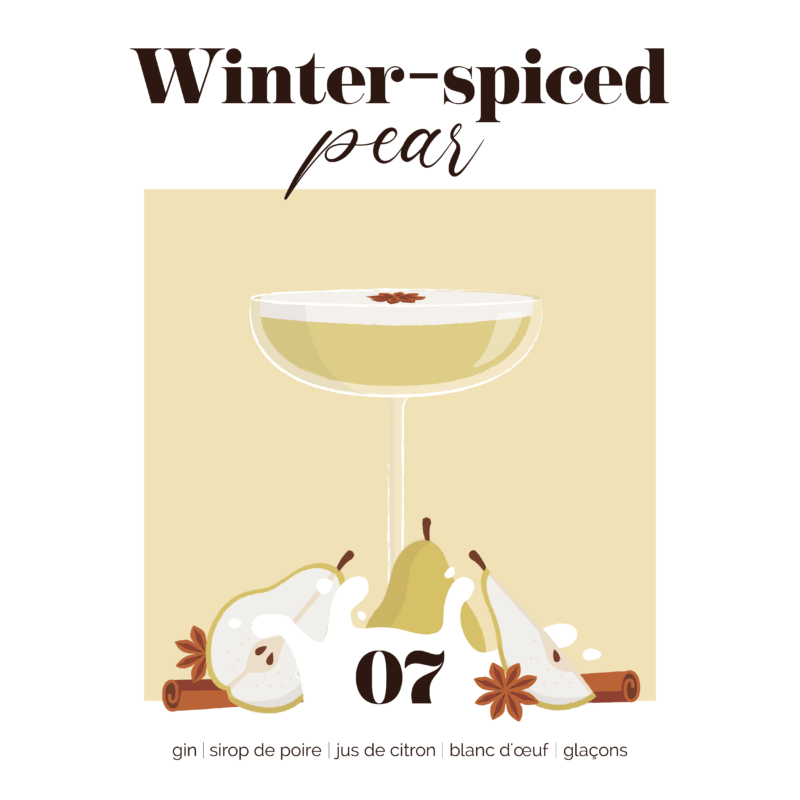 illustration winter-spiced pear