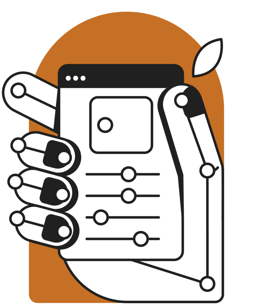 Illustration sous forme de pictogramme du service création de motion design