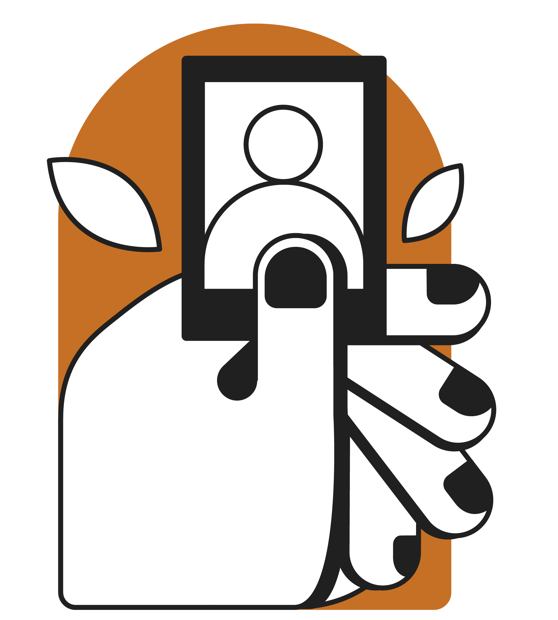 Illustration sous forme de pictogramme du service création d'identité visuelle