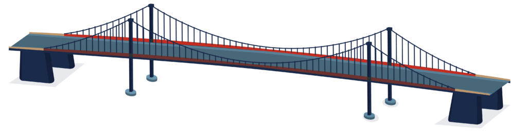 Illustration en isométrie du Pont d'Aquitaine à Bordeaux