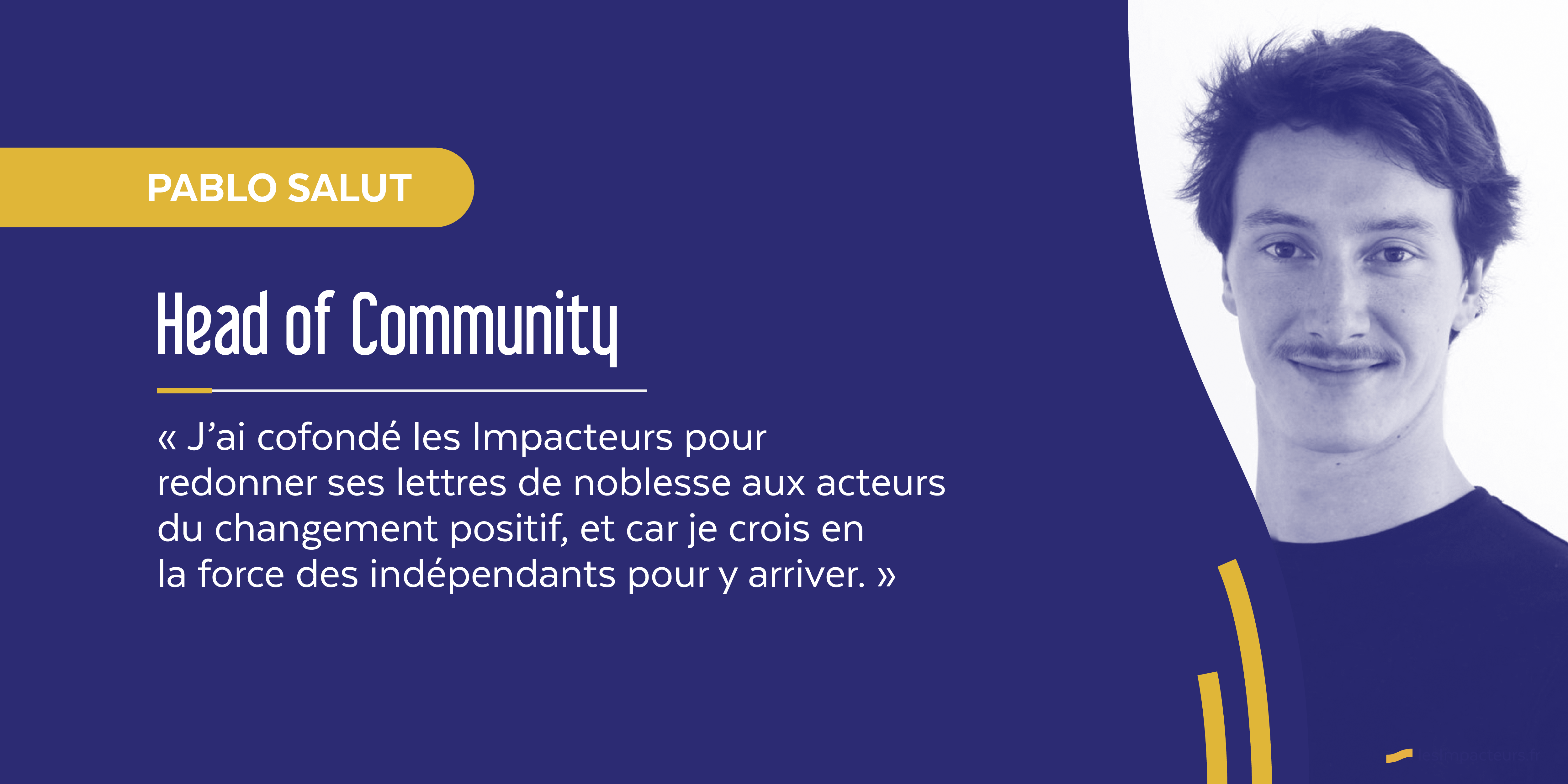 Visuel template équipe pour les réseaux sociaux des Impacteurs