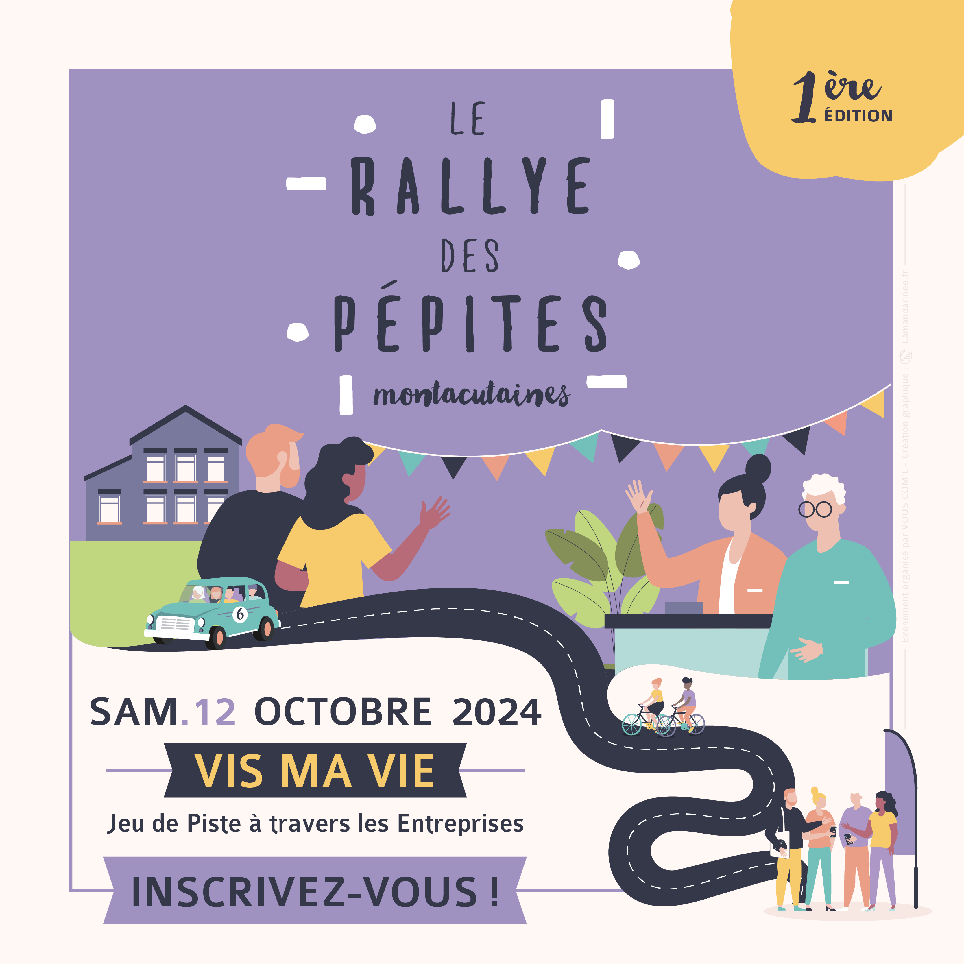 Visuel réseaux sociaux, Instagram, Rallye des Pépites Montacutaines