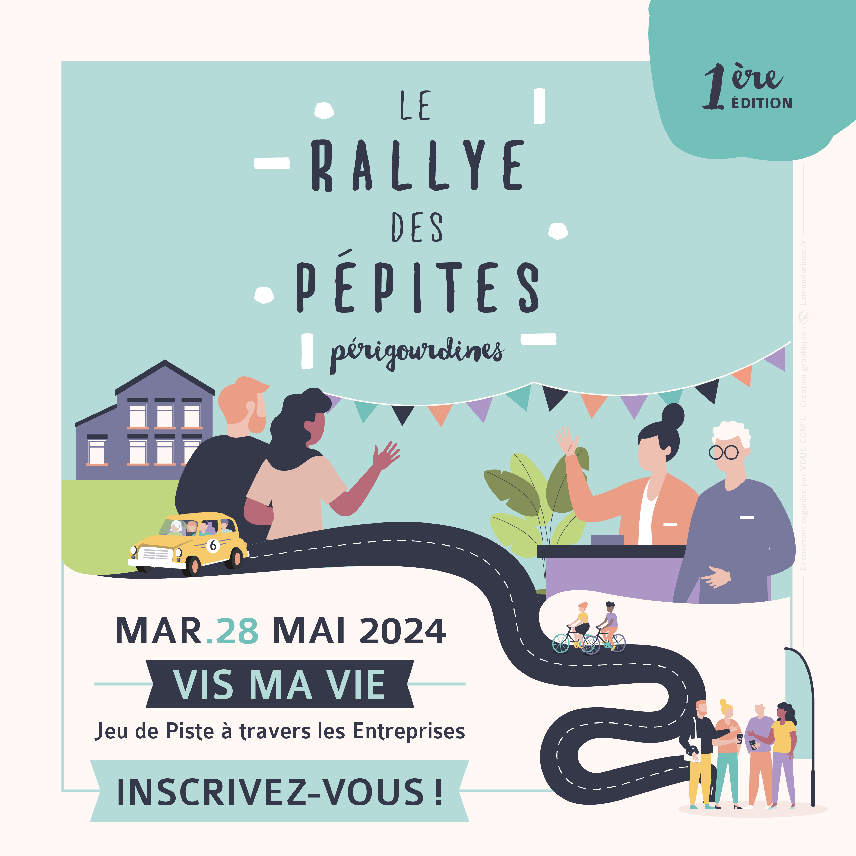 Visuel réseaux sociaux, Instagram, Rallye des Pépites Périgourdines