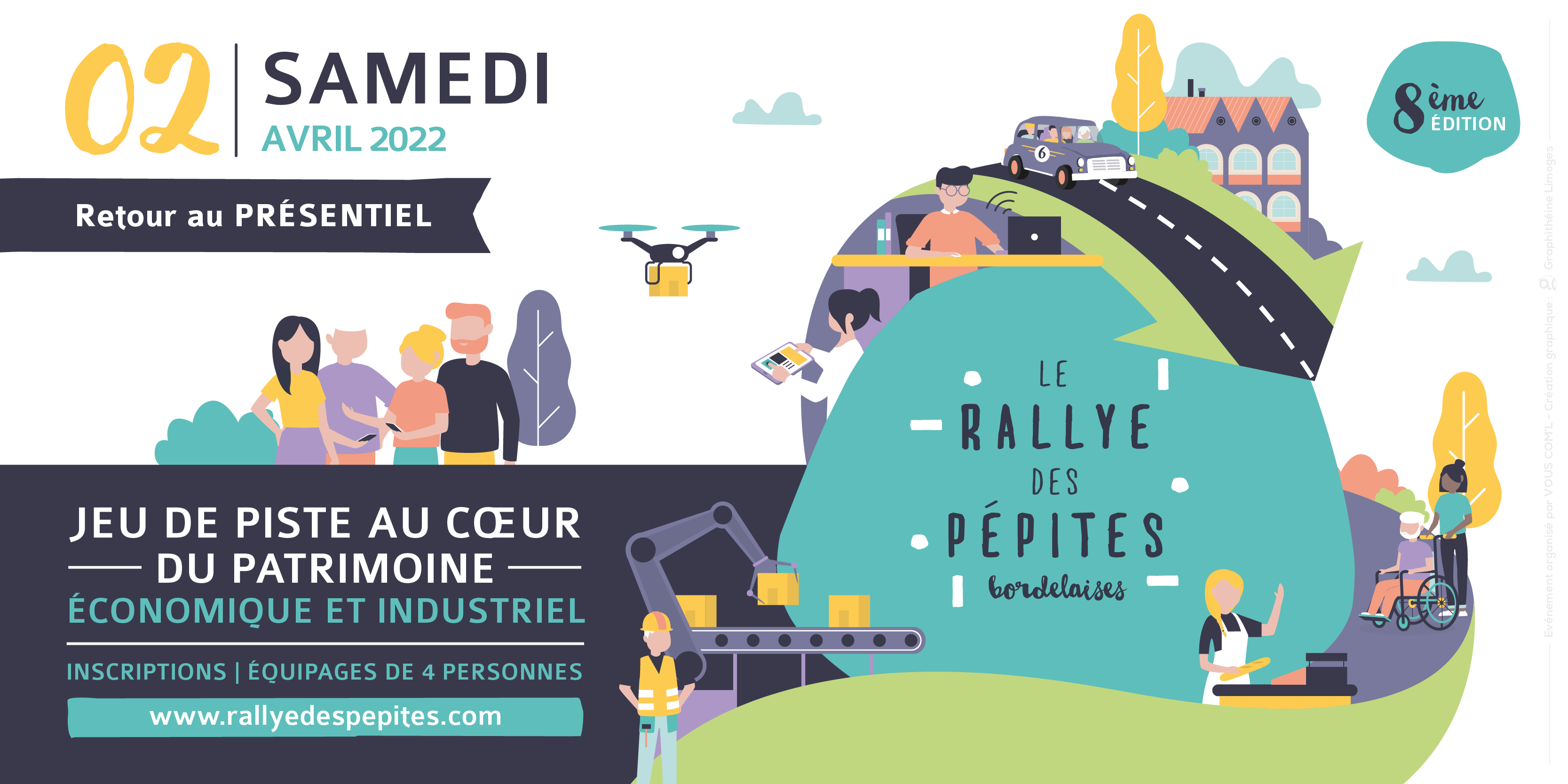 Visuel mailing, Rallye des Pépites Bordelaises 2022