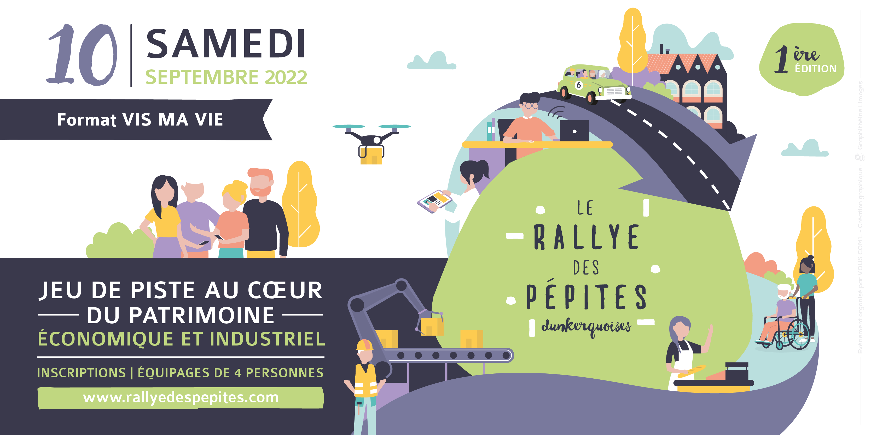 Visuel mailing, Rallye des Pépites Dunkerquoises 2022