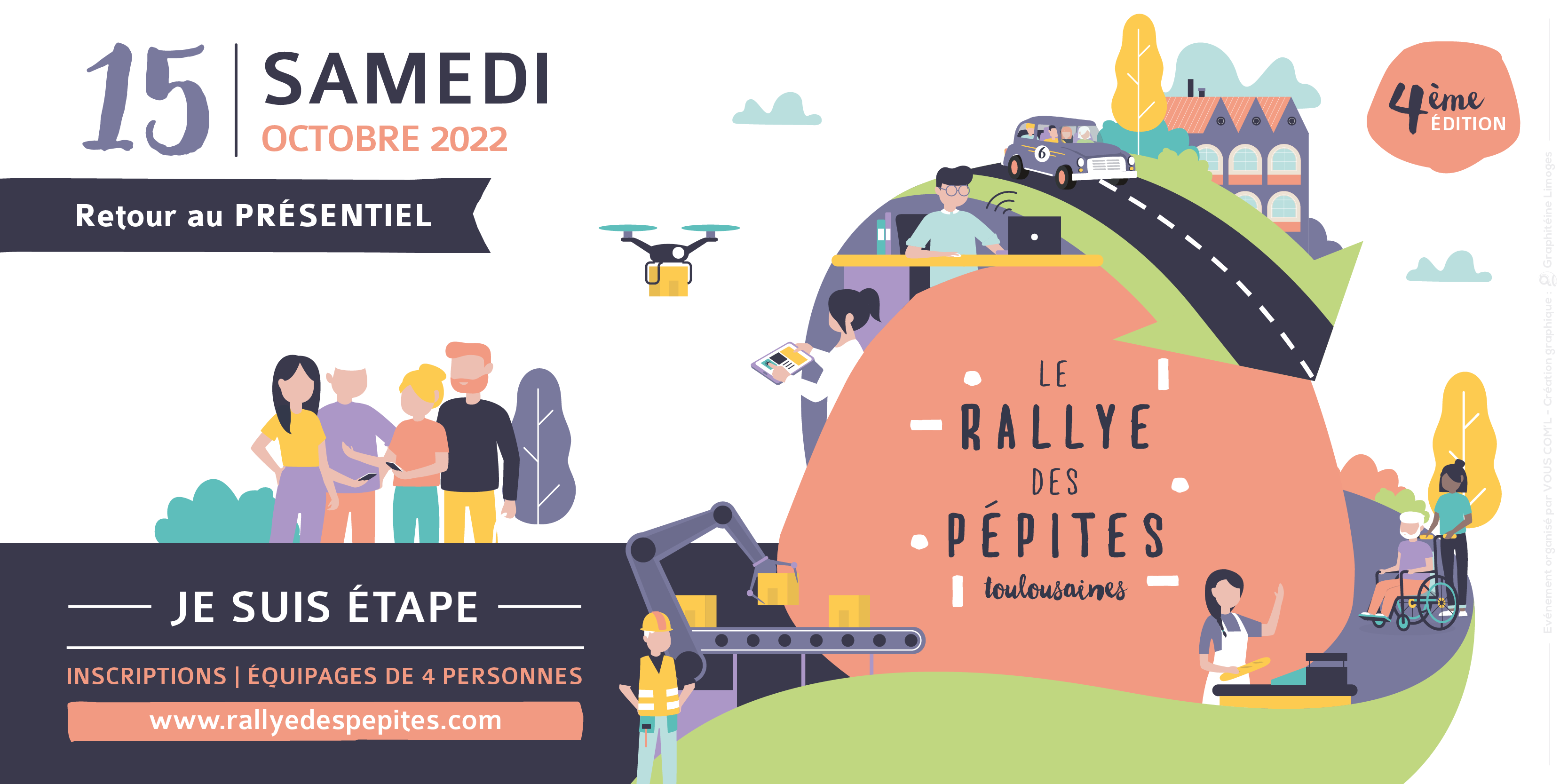 Visuel mailing, Rallye des Pépites Toulousaines 2022