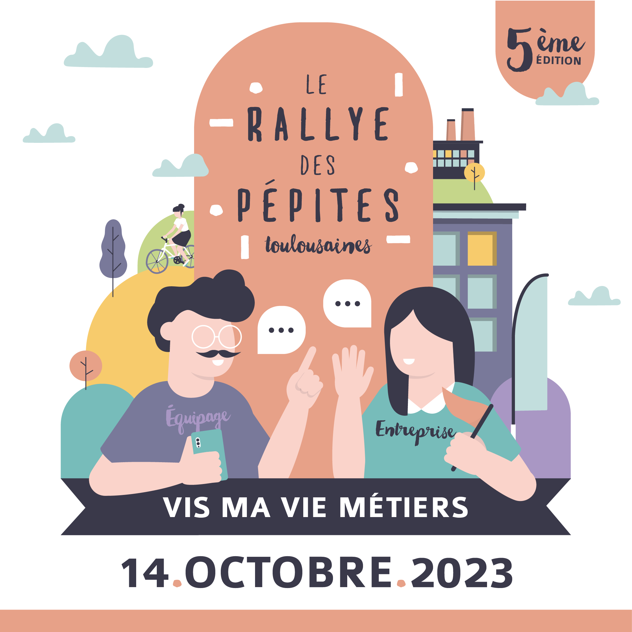 Visuel réseaux sociaux, Instagram, Rallye des Pépites Toulousaines 2023