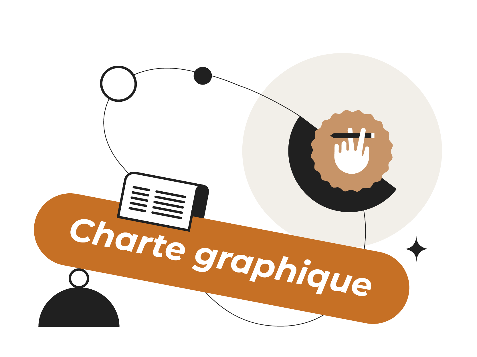 Lamandarinee studio créatif, illustration charte graphique