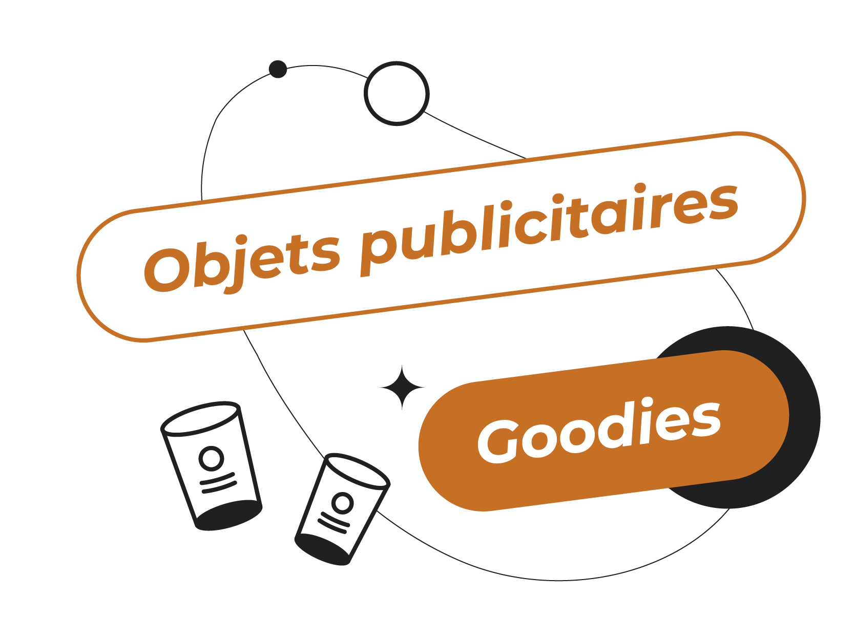 Lamandarinee studio créatif, illustration objets publicitaires / goodies