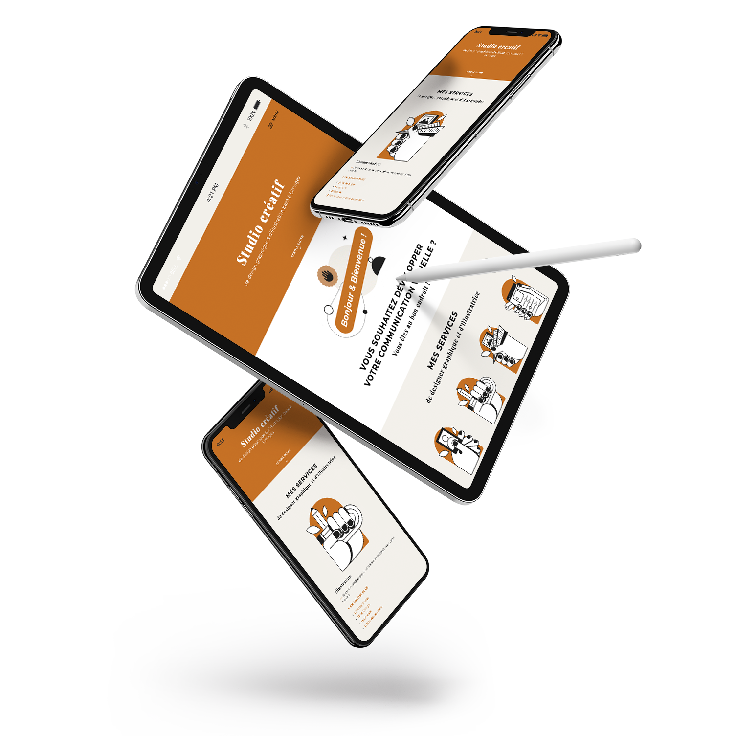 Mise en situation d'un site web pour la page sur les supports numériques